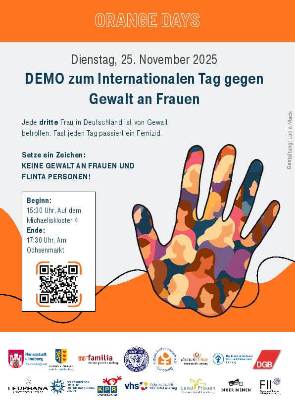 Orange Days 2025: DEMO zum Internationalen Tag gegen Gewalt an Frauen